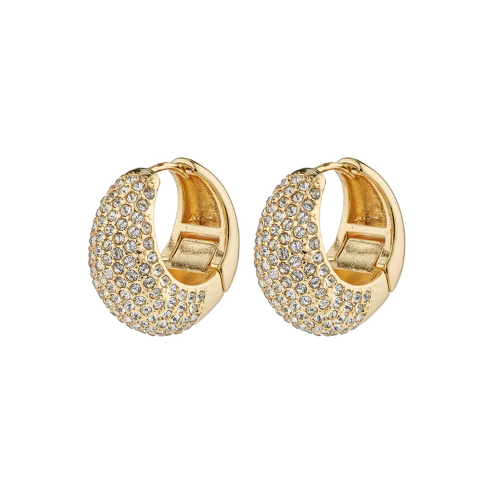 NAOMI CRYSTAL HOOPS GOLD - RAPT ONLINE