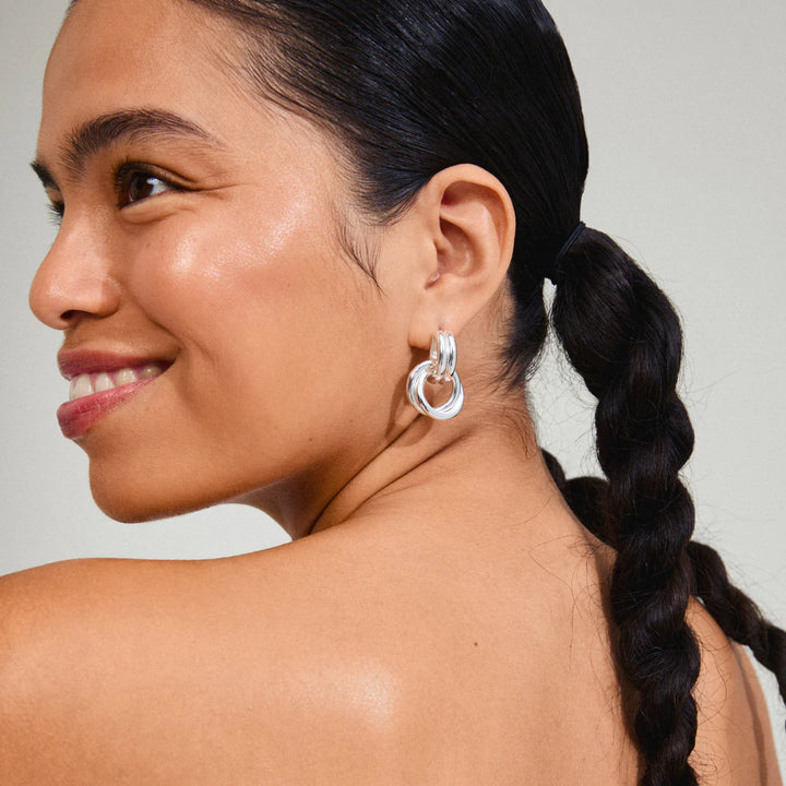 SILVER AGNI EARRINGS