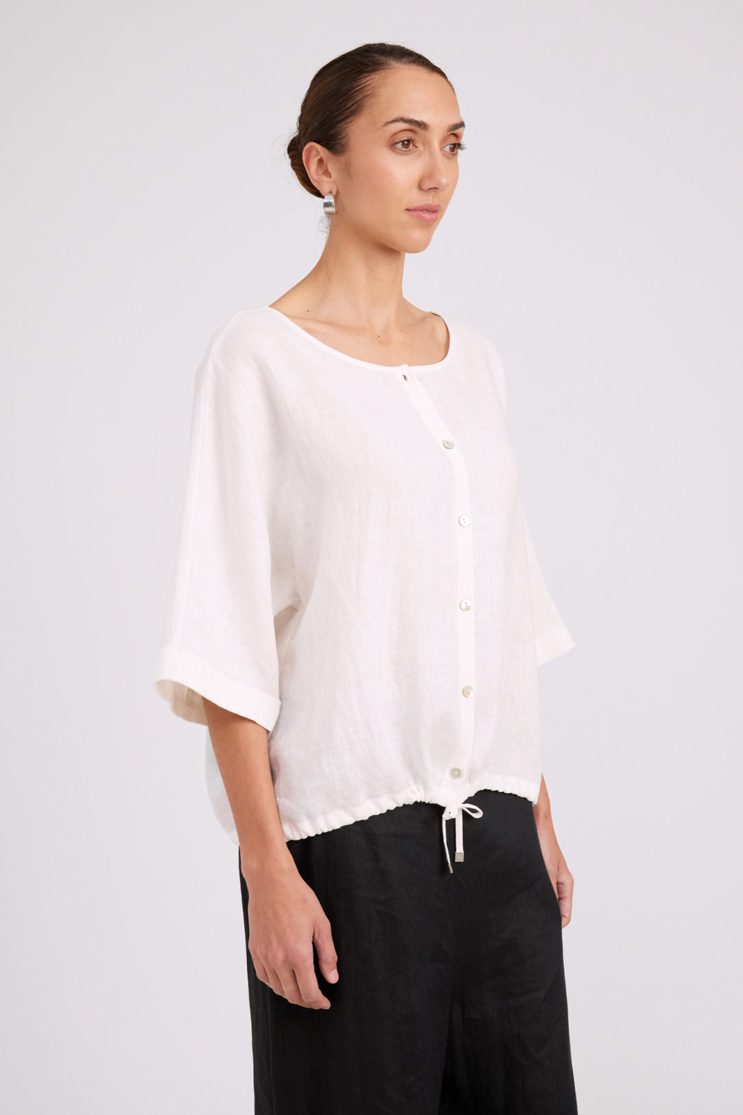 Eb & Ive White Button Top/Jacket