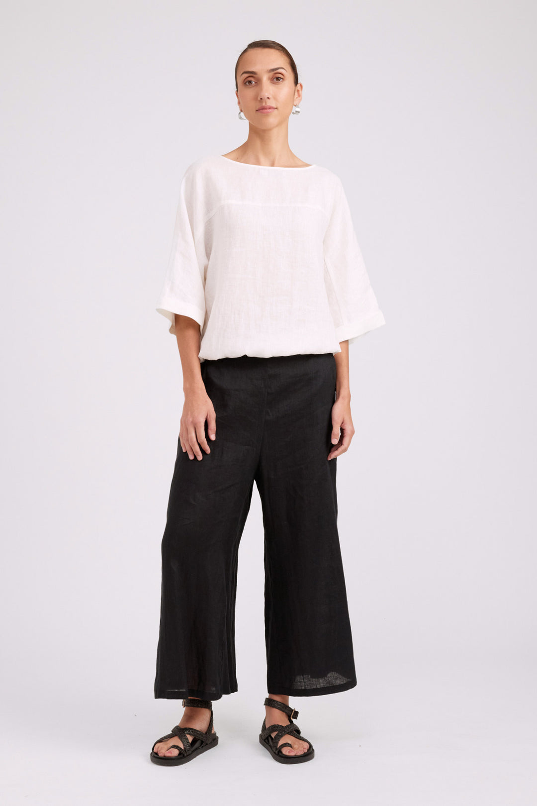 Eb & Ive White Button Top/Jacket