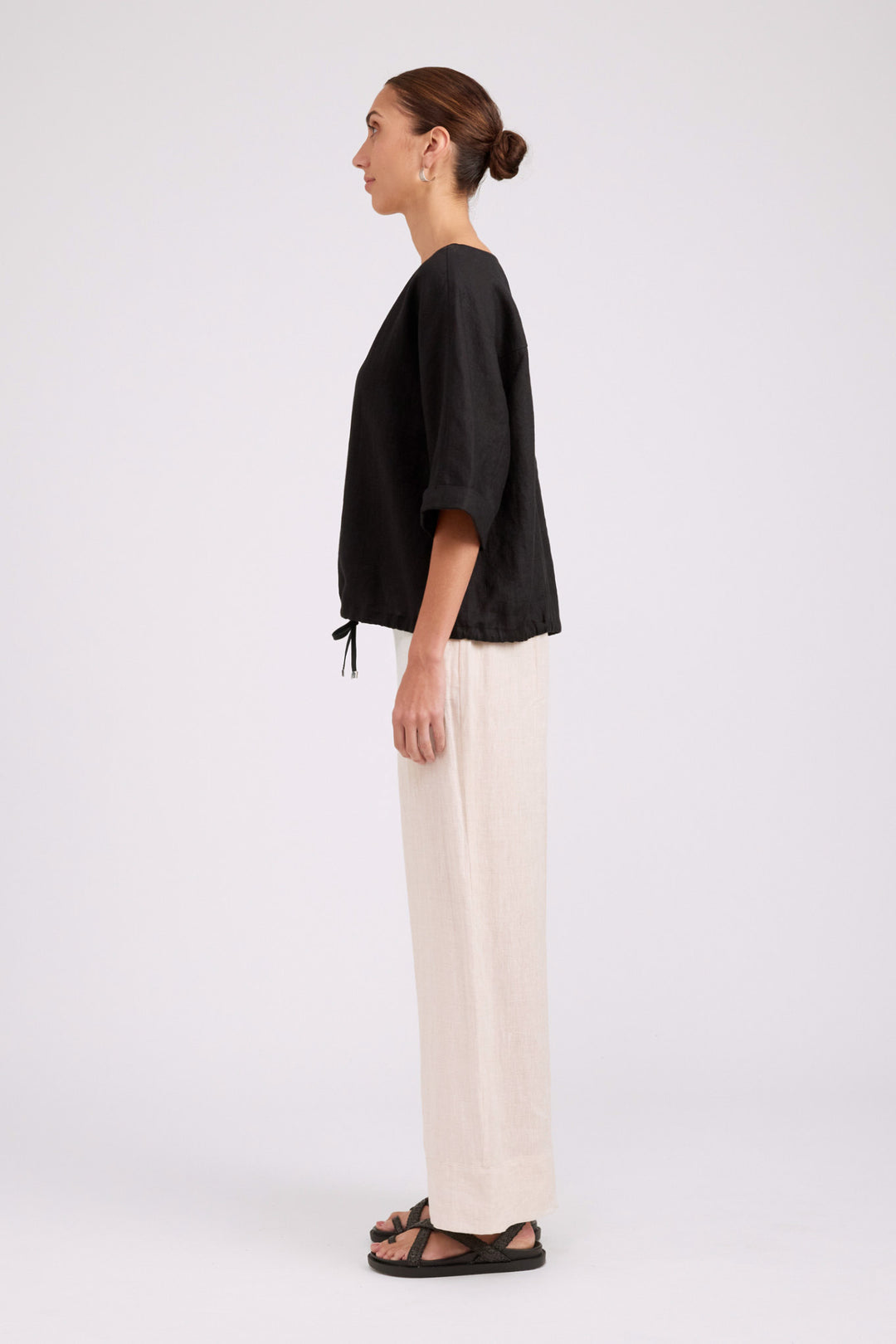 Eb & Ive Black Button Top/Jacket