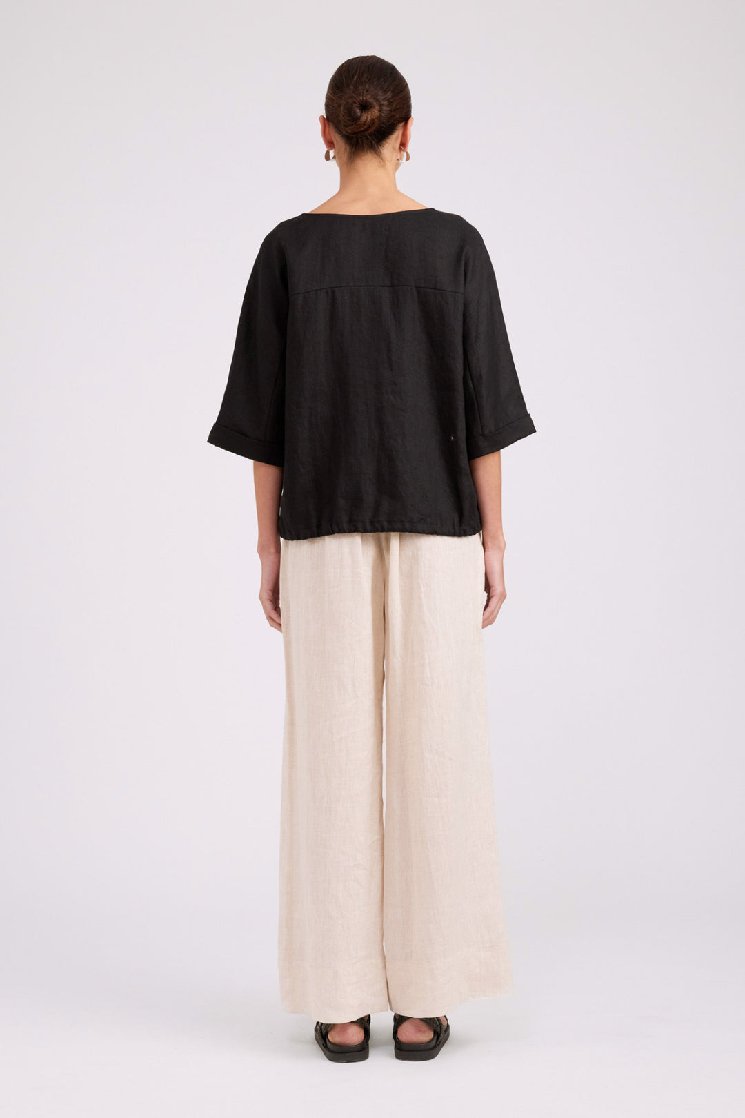 Eb & Ive Black Button Top/Jacket