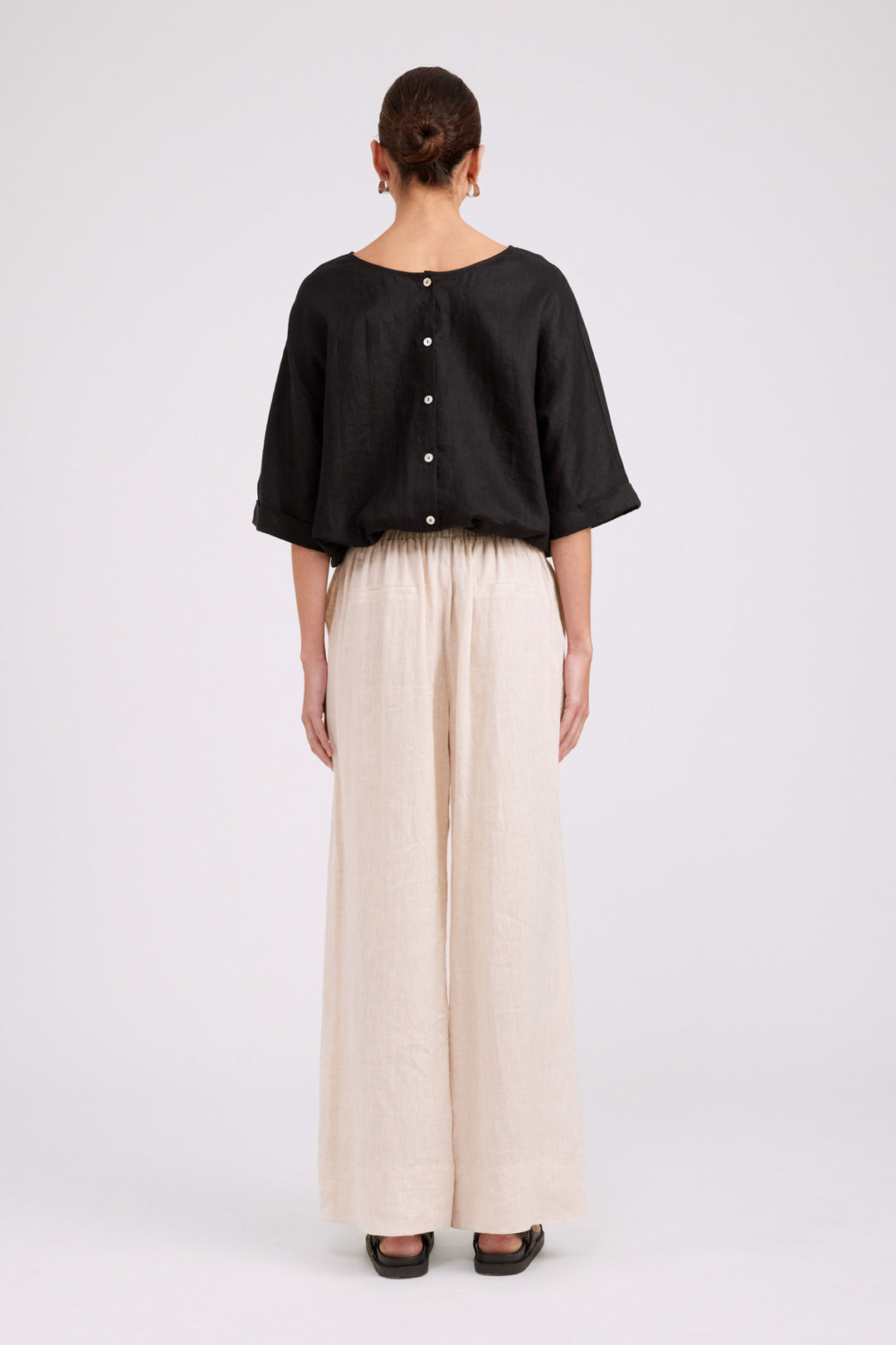 Eb & Ive Black Button Top/Jacket