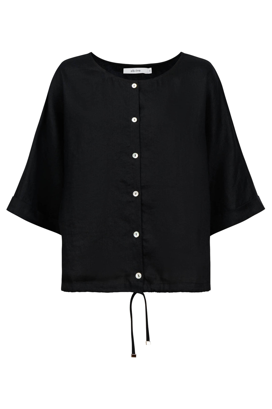 Eb & Ive Black Button Top/Jacket