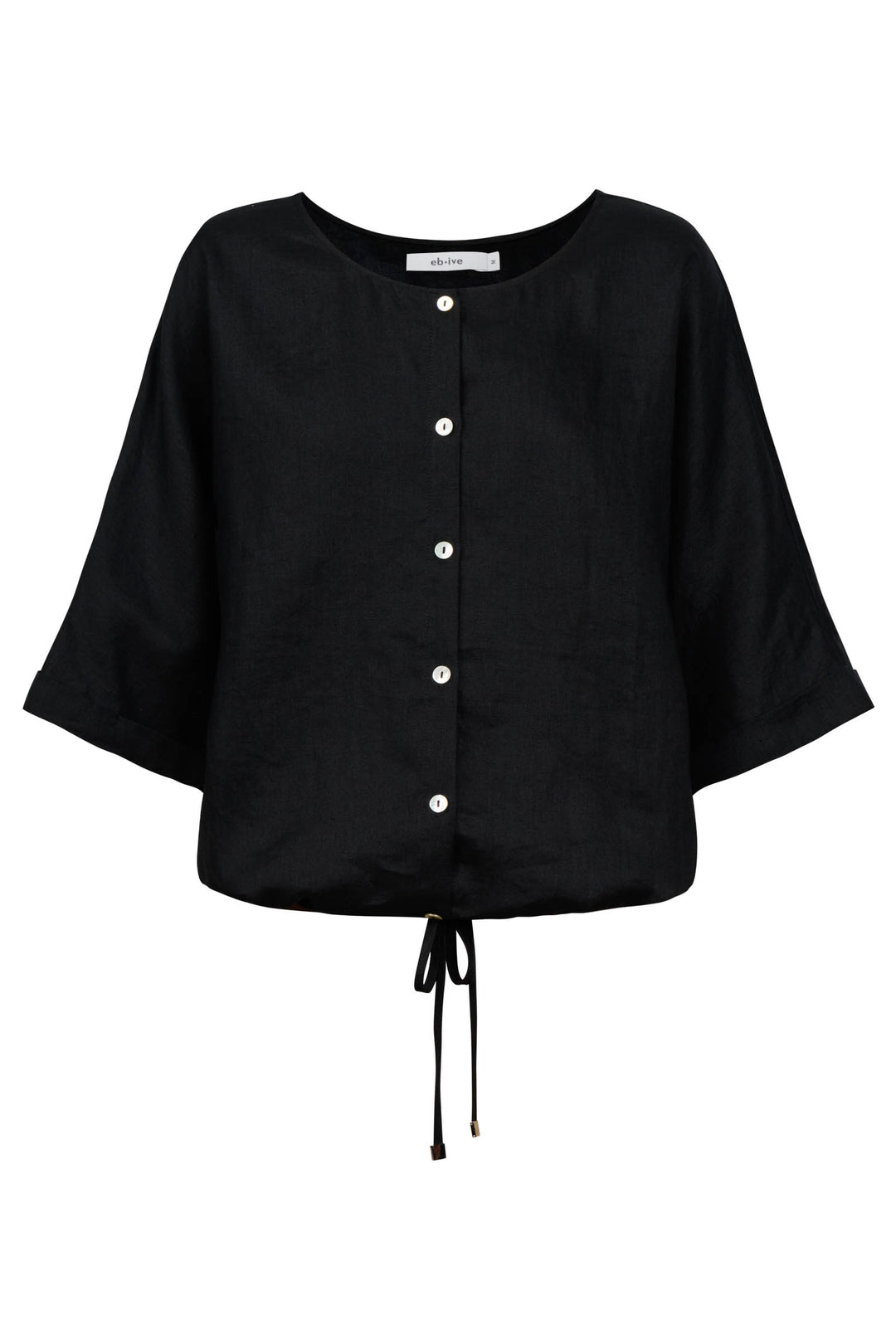 Eb & Ive Black Button Top/Jacket