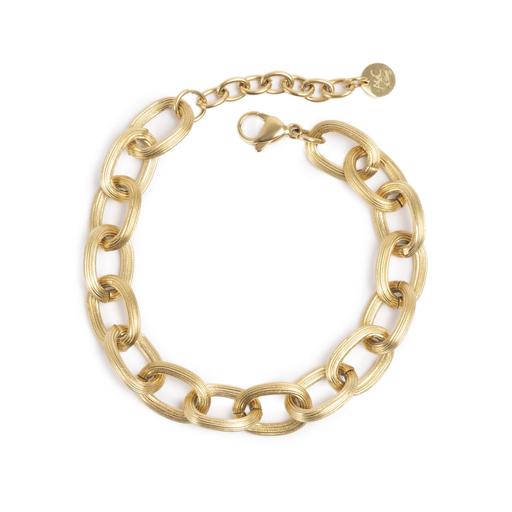 A&C Link Bracelet Gold Pure Steel