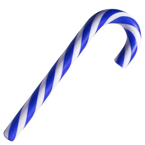 23cm Jumbo Bubblegum Candy Cane – Blue & White Stripe – view 2