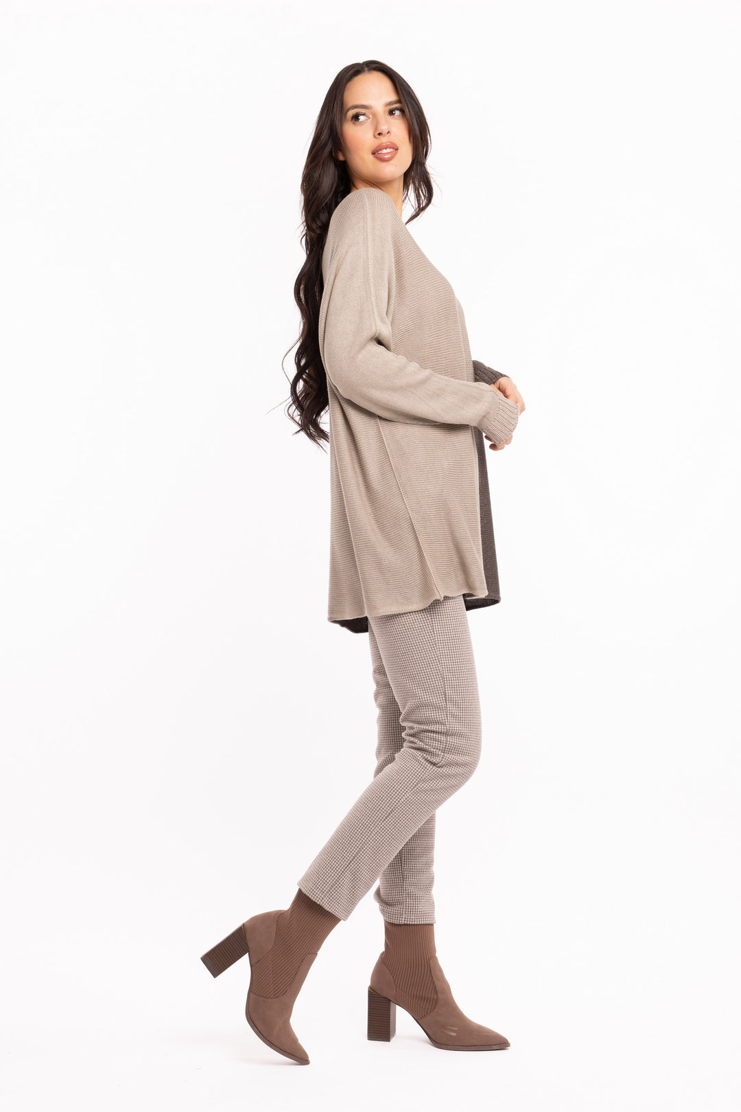 CHOC COMBO LONGLINE KNIT