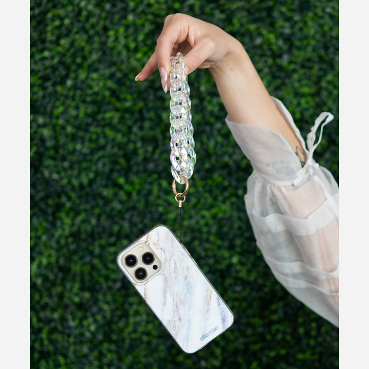 CLEAR HOLOGRAPHIC PHONE WRISTLET