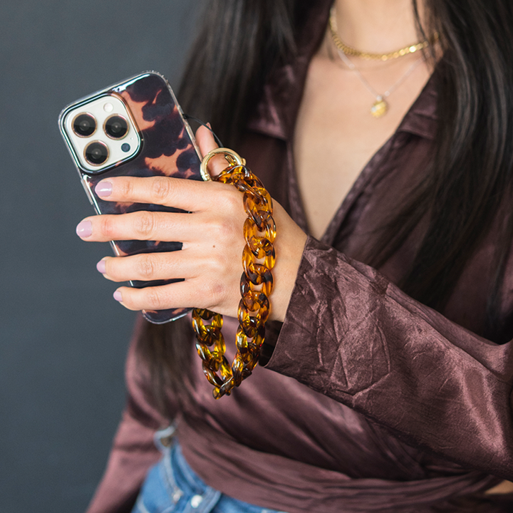 TORTOISESHELL PHONE WRISTLET