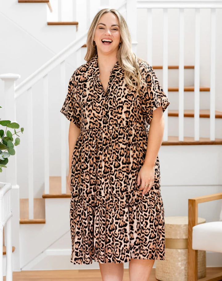 Freez Leopard Print Amelia Dress