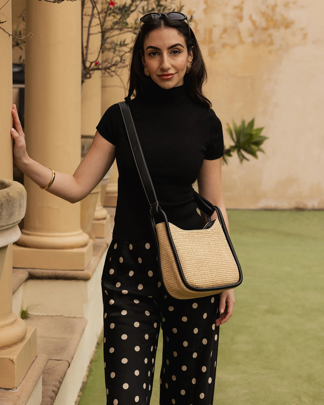 Louenhide Raffia Clare Shoulder Bag