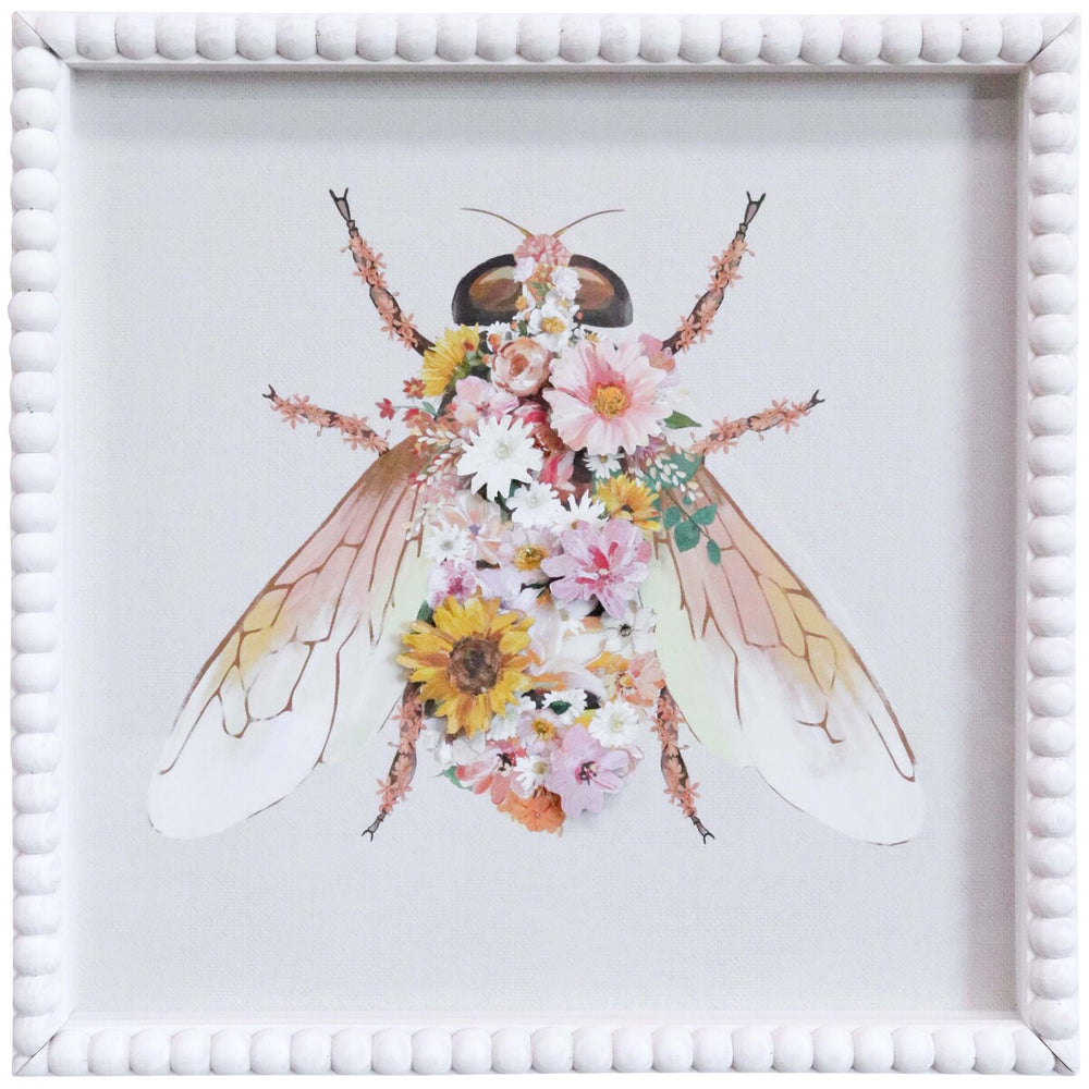 Framed Print Floral Bee styled on a wall - RAPT ONLINE