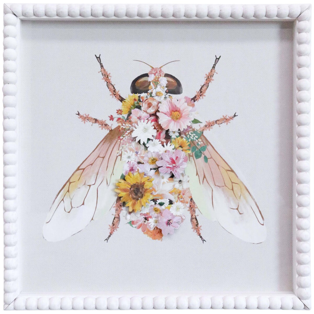 Framed Print Floral Bee styled on a wall - RAPT ONLINE