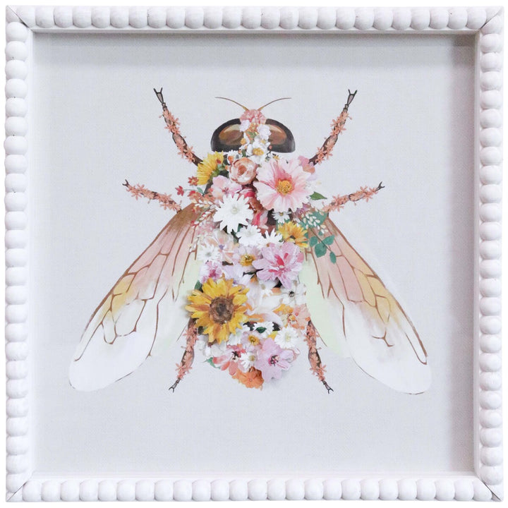 Framed Print Floral Bee styled on a wall - RAPT ONLINE