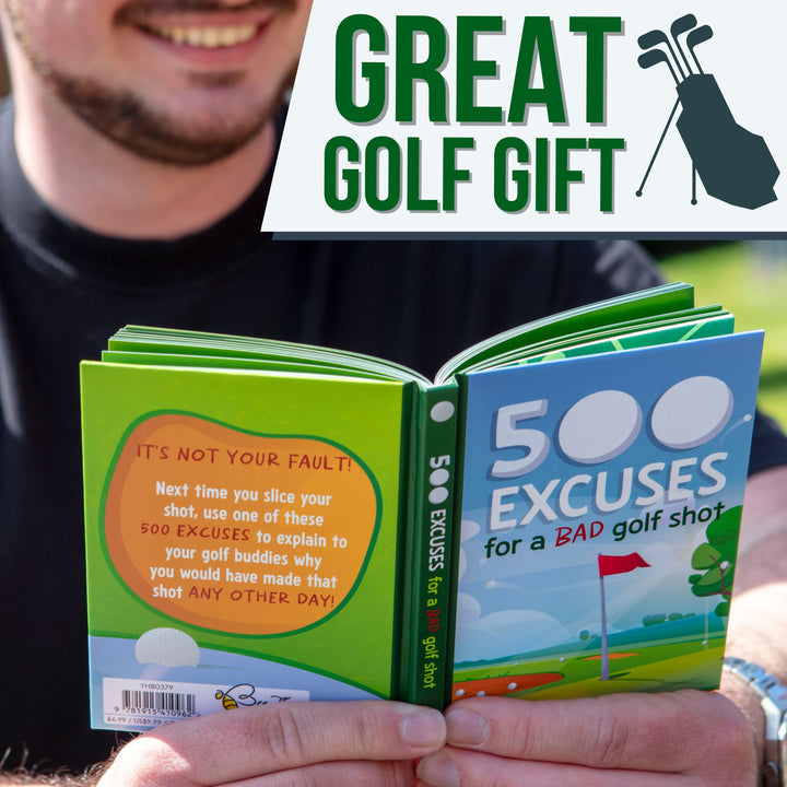 500 Excuses for a Bad Golf Shot, back and front cover - RAPT ONLINE