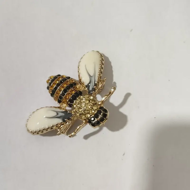 RHINESTONE BEE BROOCH