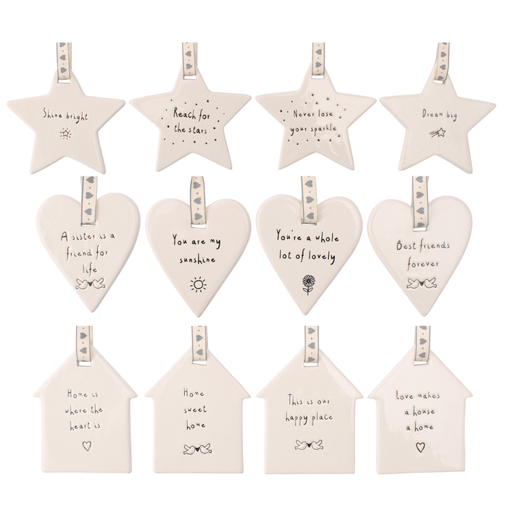 Hanging Ceramic Sentiment