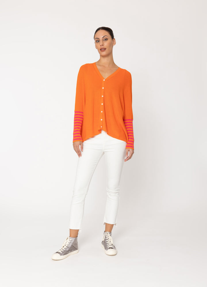 Two by Two Orange Grace Cardigan