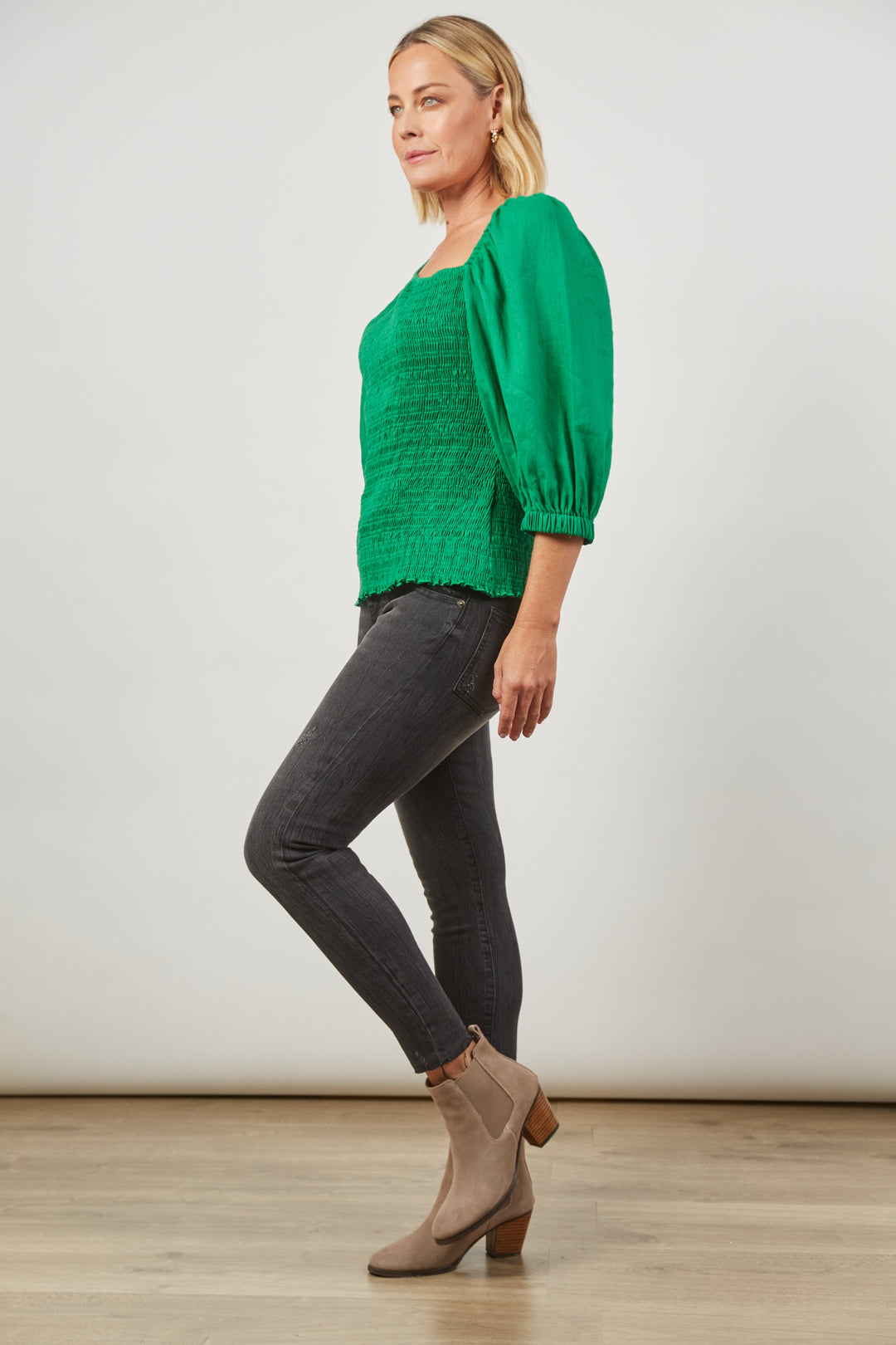 MEADOW PANORMA SHIRRED TOP - RAPT ONLINE