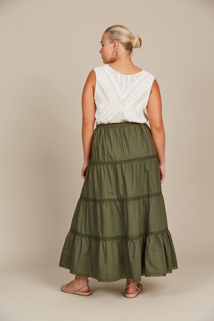 OLIVE REMI TIERED SKIRT