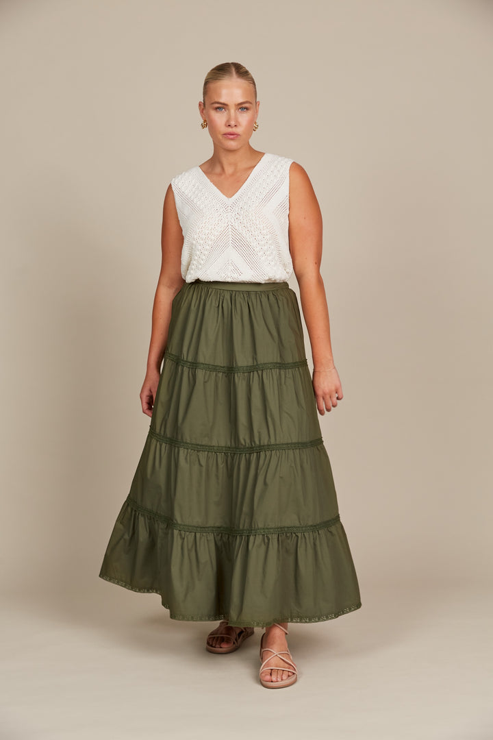 OLIVE REMI TIERED SKIRT