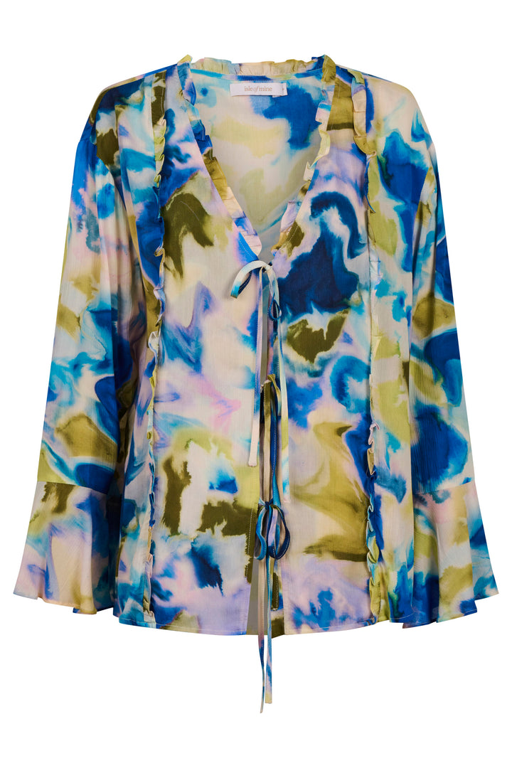 Isle of Mine Watercolour Frida Tie Top