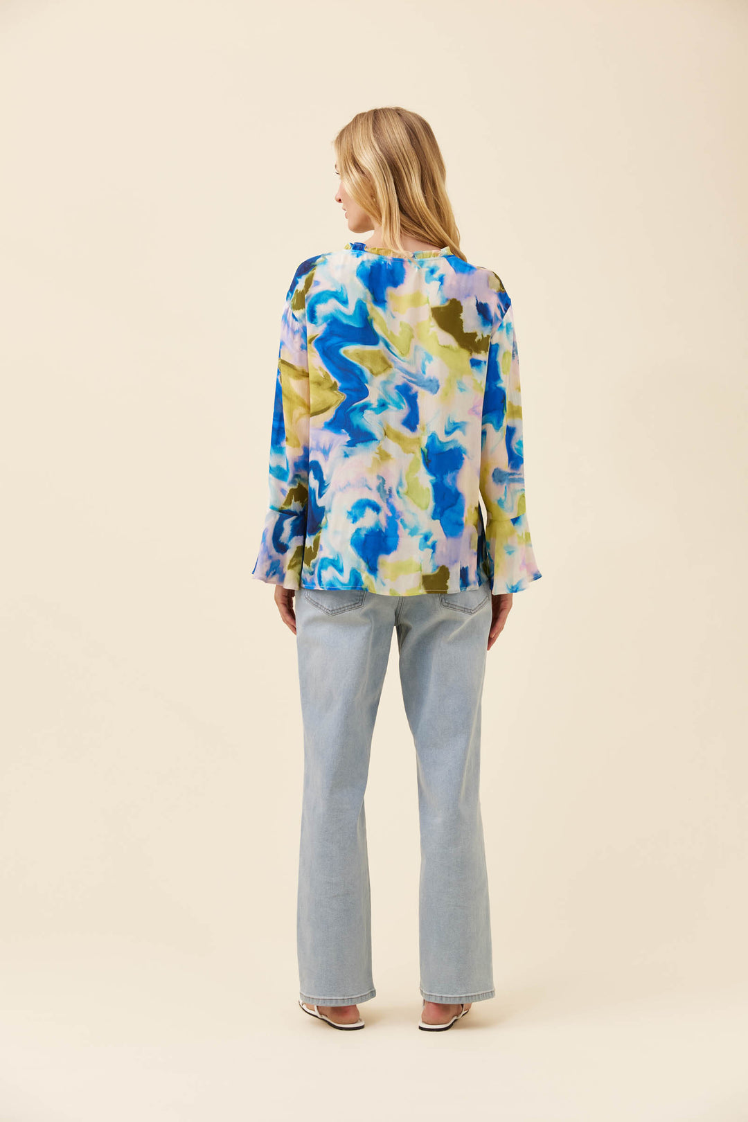 Isle of Mine Watercolour Frida Tie Top