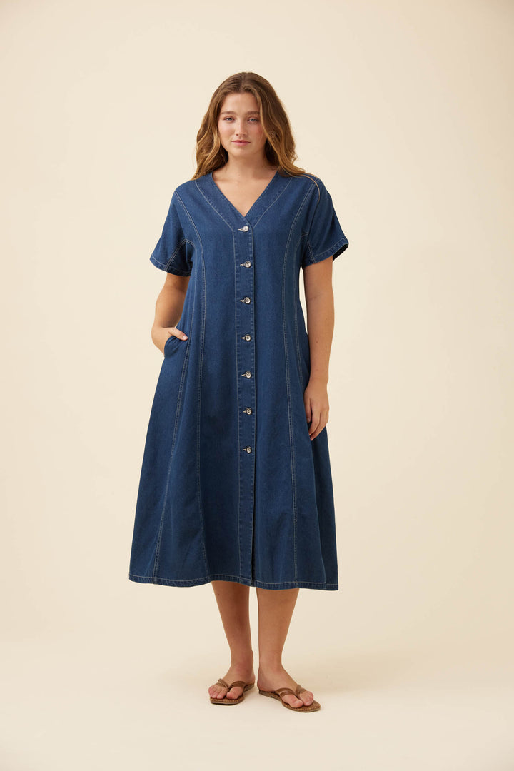 Isle of Mine Preston Denim Maxi Dress