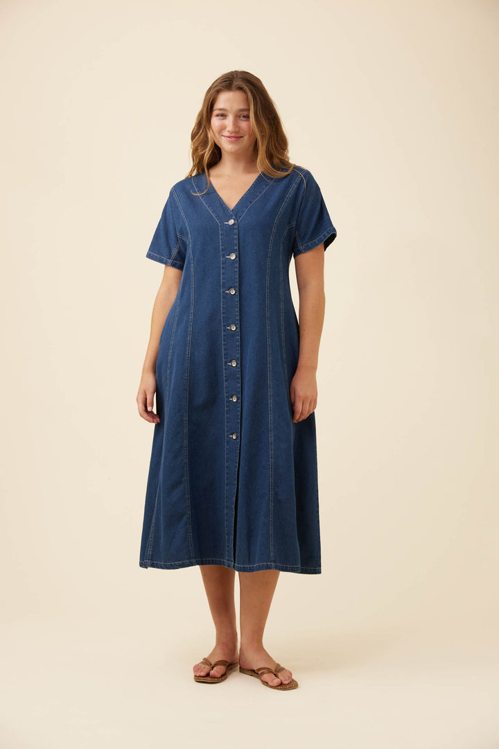 Isle of Mine Preston Denim Maxi Dress