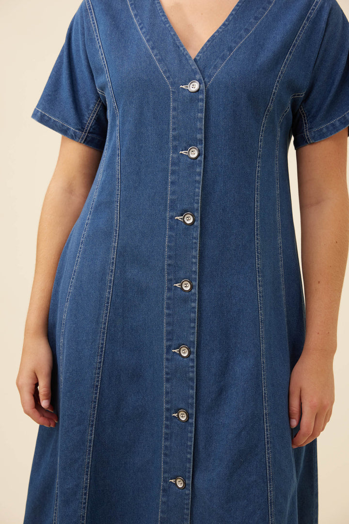 Isle of Mine Preston Denim Maxi Dress