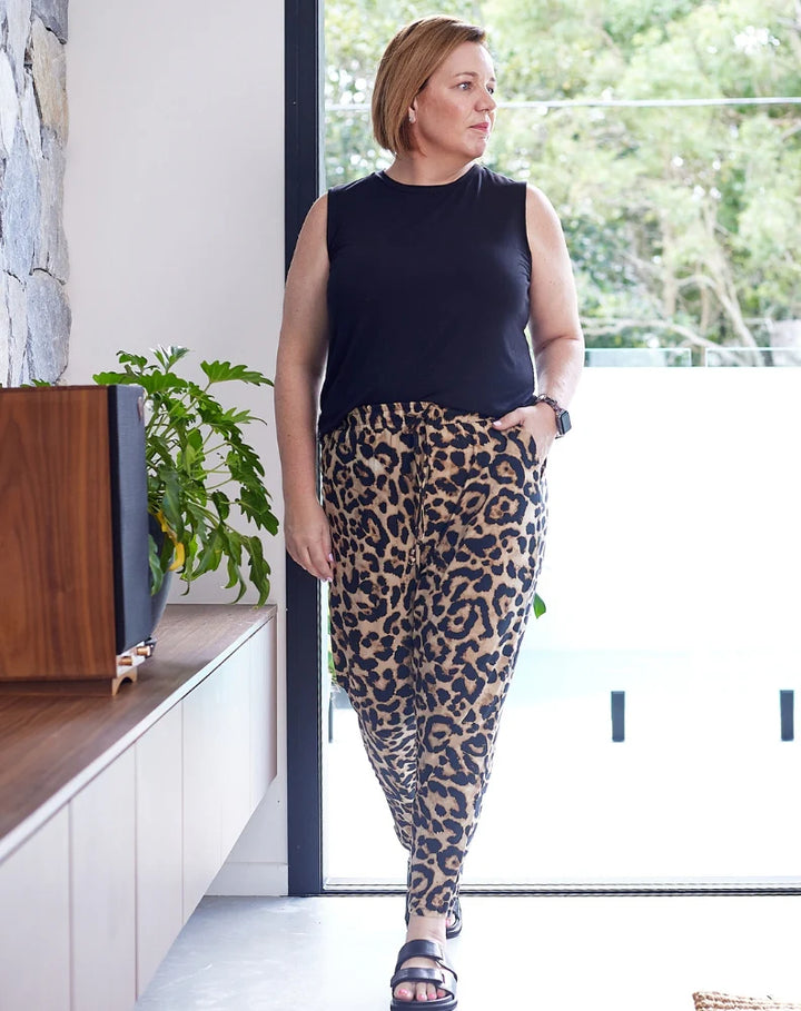 LEOPARD SLOUCH PANT