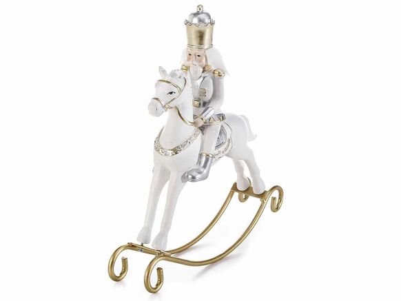 WHITE & SILVER NUTCRACKER