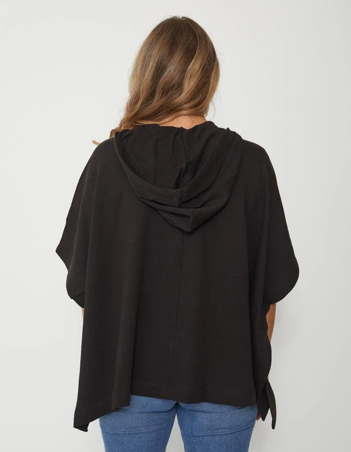 INDIE BLACK PONCHO