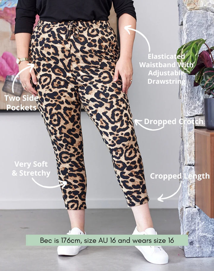 LEOPARD SLOUCH PANT