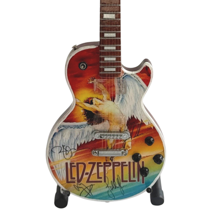 Miniature Guitar Led Zeppelin & Stand