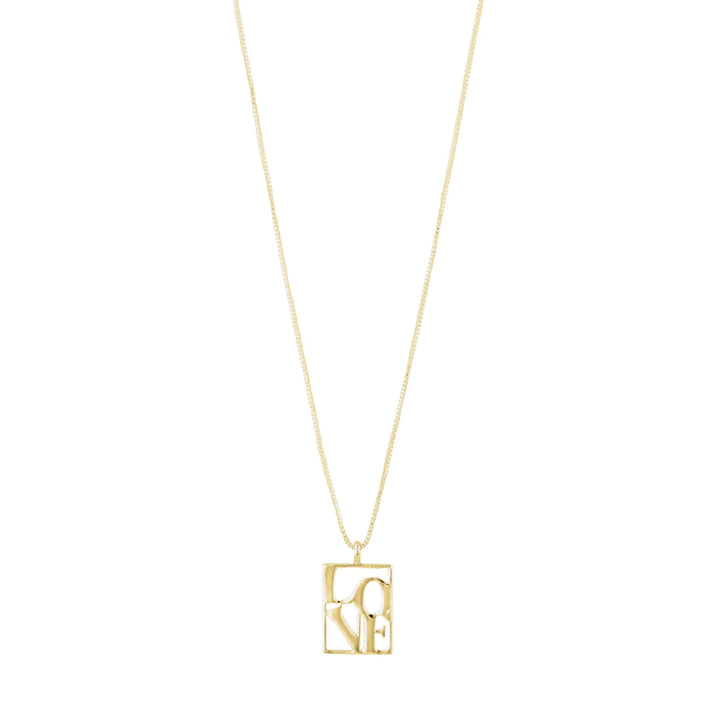 LOVE TAG NECKLACE GOLD - RAPT ONLINE