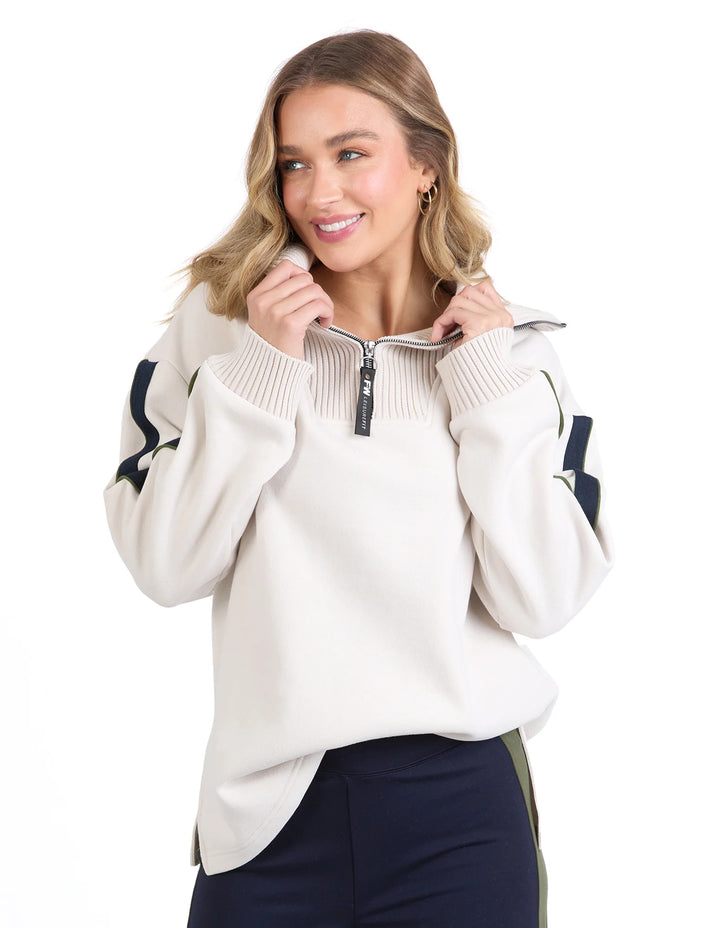 Foxwood Knit Collar Crew