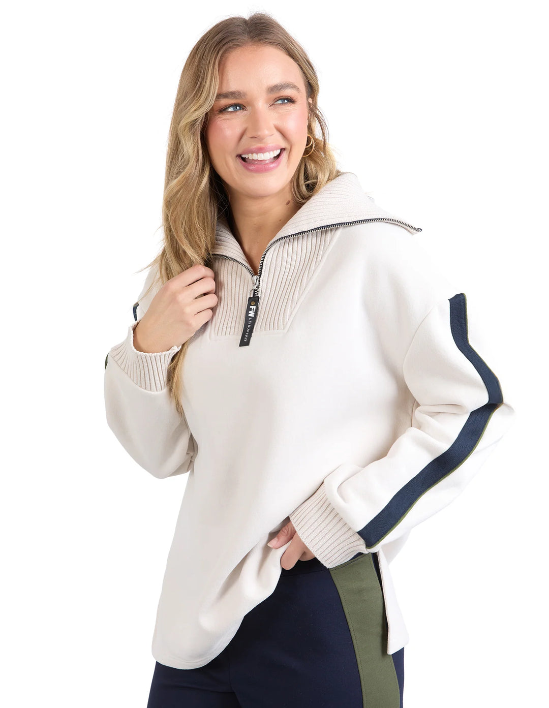 Foxwood Knit Collar Crew