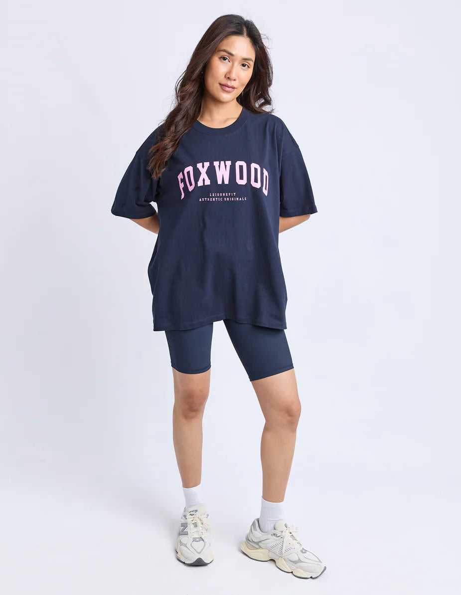 Foxwood Interval Tee Navy & Pink