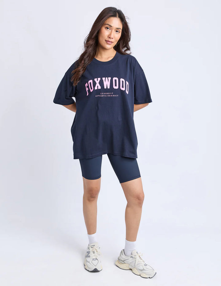 Foxwood Interval Tee Navy & Pink