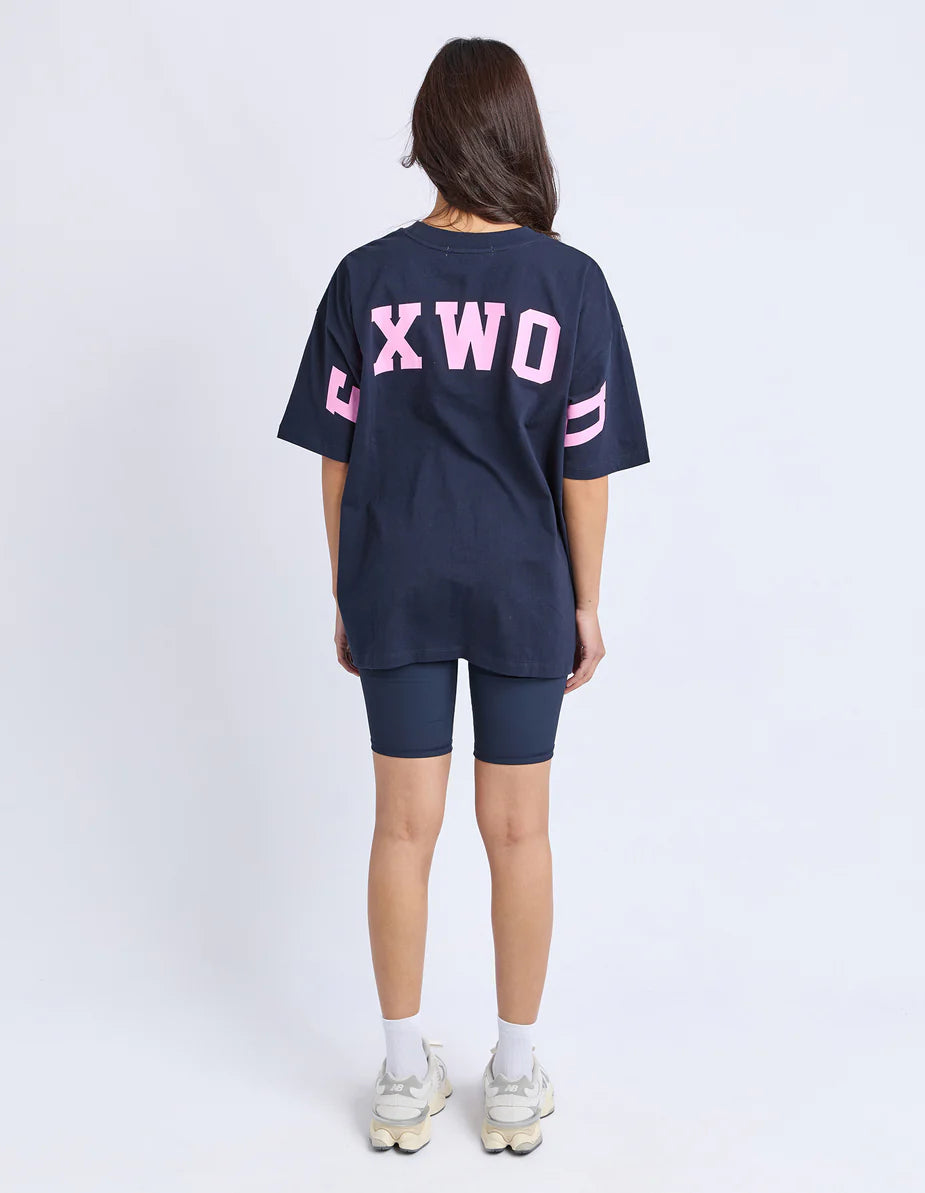 Foxwood Interval Tee Navy & Pink
