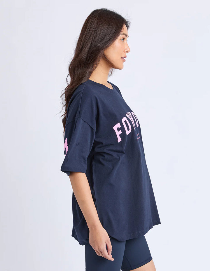 Foxwood Interval Tee Navy & Pink