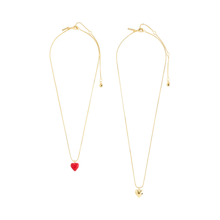 Pilgrim Maeve Heart Necklace Set 2