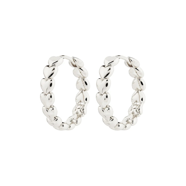 Pilgrim Maeve Heart Earrings Silver