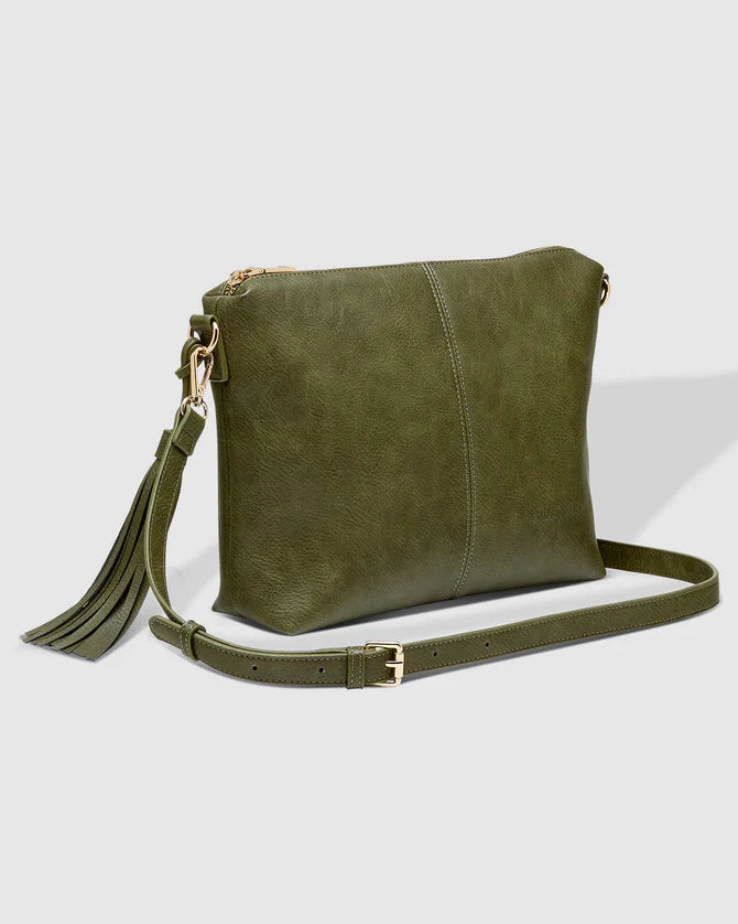 KHAKI STRIPE DAISY BAG