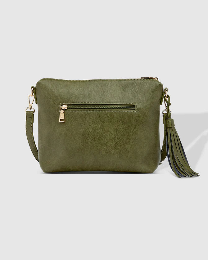 KHAKI STRIPE DAISY BAG