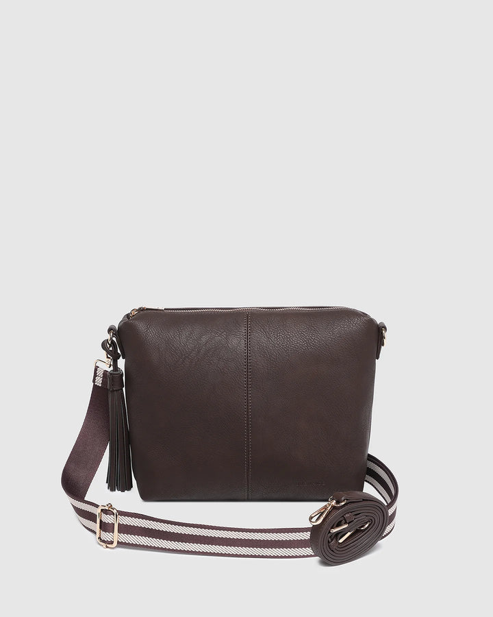 Louenhide Stripe Chocolate Daisy Crossbody Bag