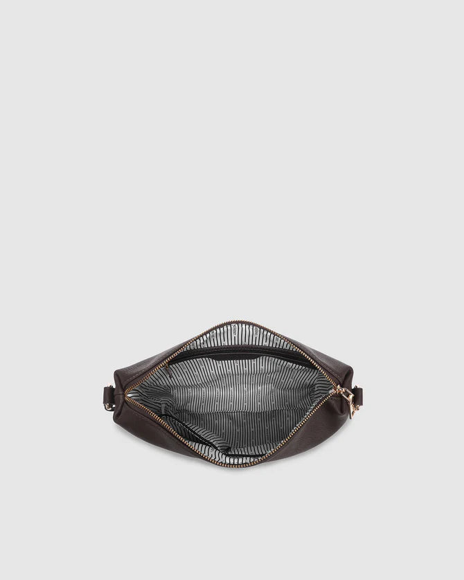 Louenhide Stripe Chocolate Daisy Crossbody Bag
