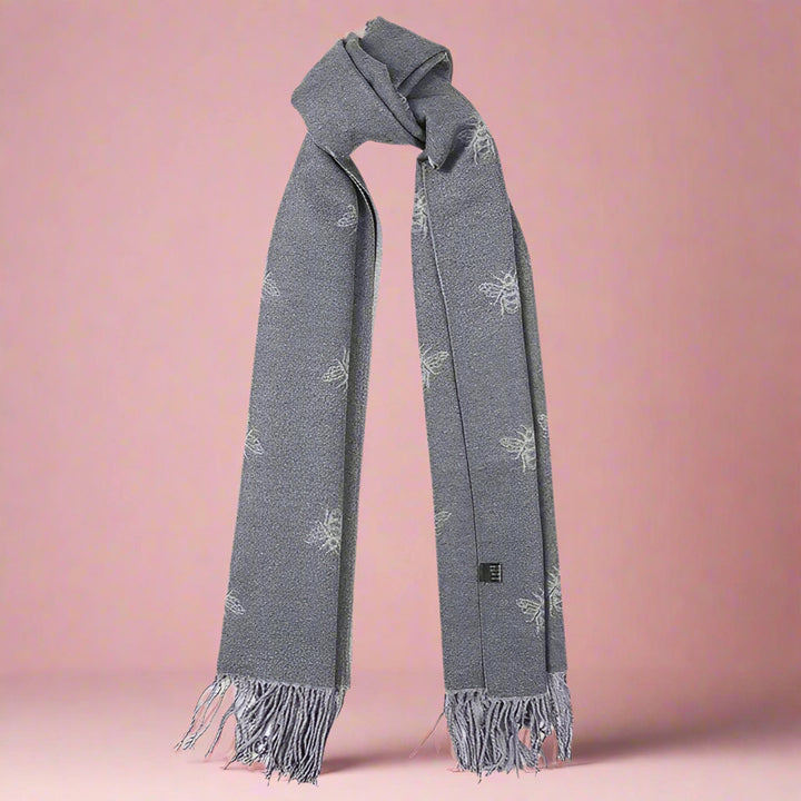 GREY HONEY BEE SCARF
